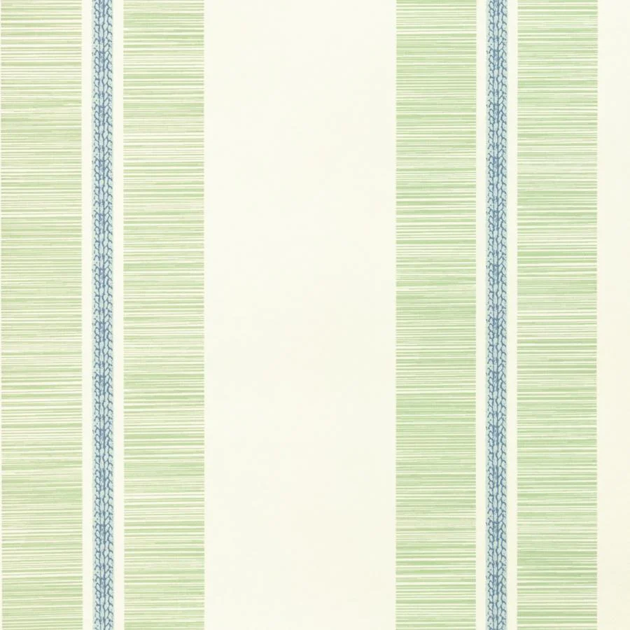 Sample - W4377-315 | Kravet Design, Green Stripes - Kravet Design Wallpaper - W4377.315.0
