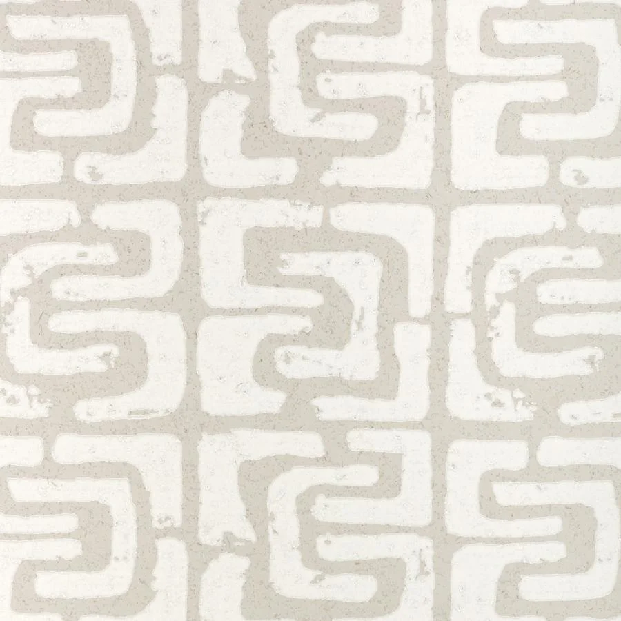 Sample - W4403-1101 | Oui Bloc Due, Grey Abstract - Kravet Couture Wallpaper - W4403.1101.0
