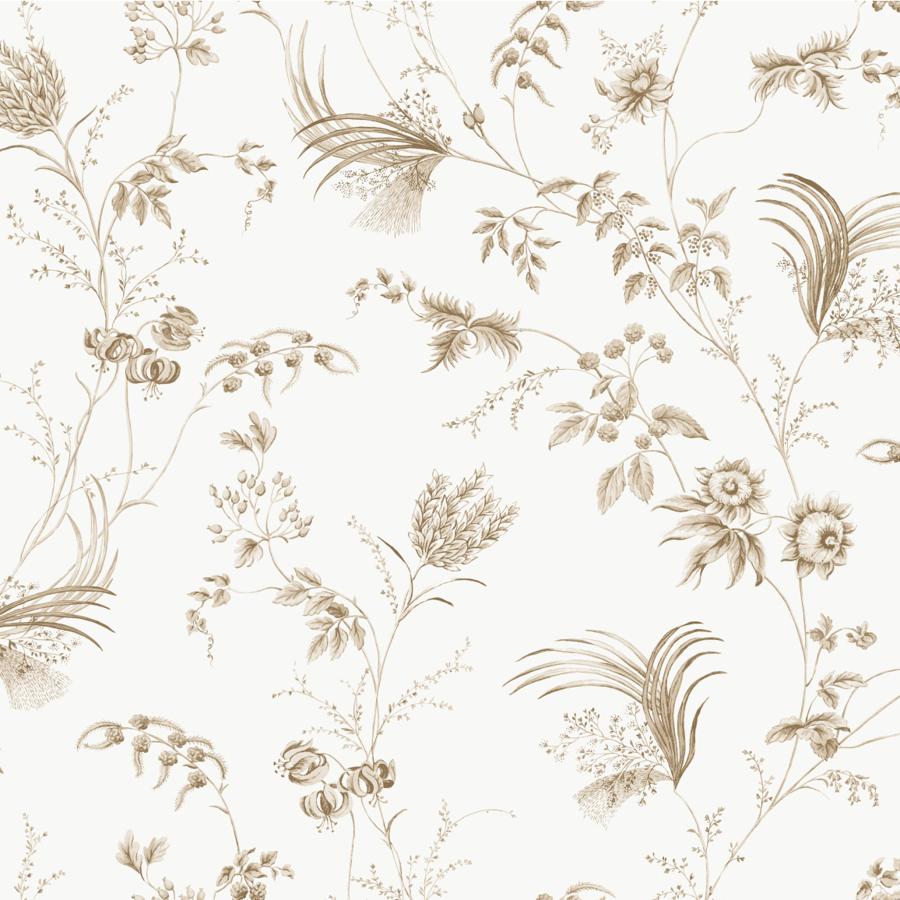 Sample - W4415-106 | Kravet Design, Beige Botanical - Kravet Design Wallpaper - W4415.106.0