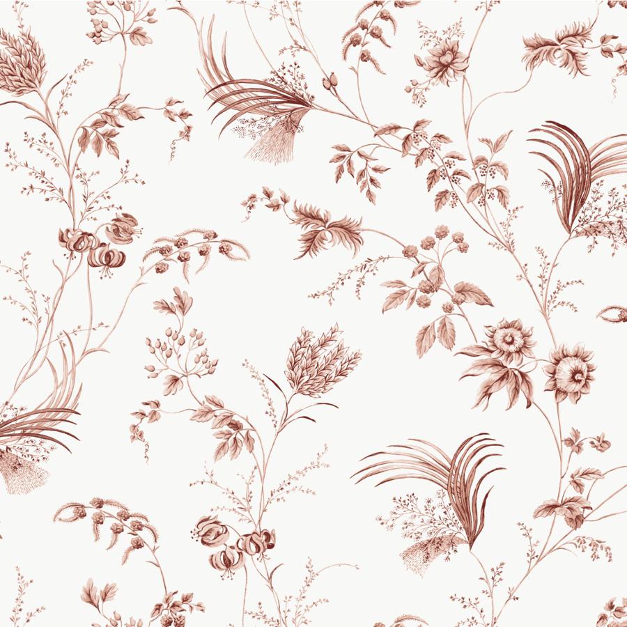 Sample - W4415-24 | Kravet Design, Orange Botanical - Kravet Design Wallpaper - W4415.24.0