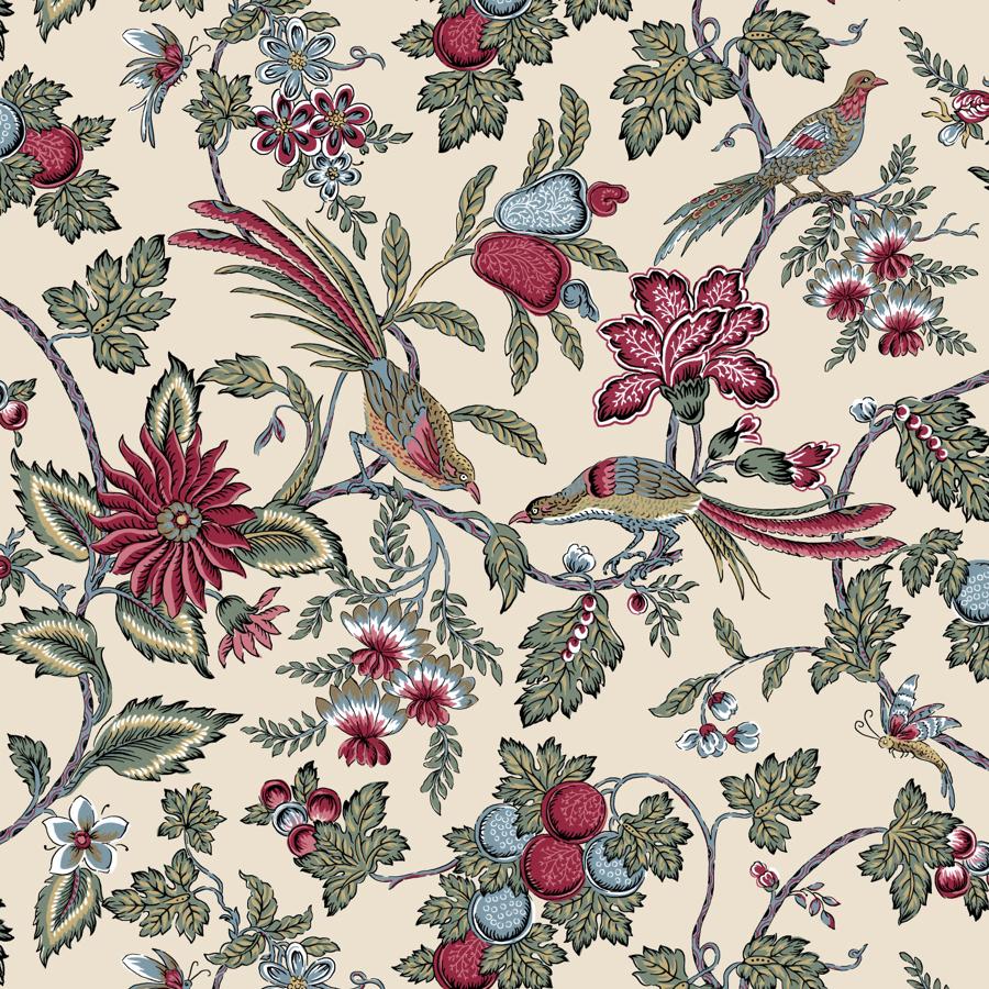 Sample - W4482-915 | Kravet Design, Beige Chinoiserie - Kravet Design Wallpaper - W4482.915.0