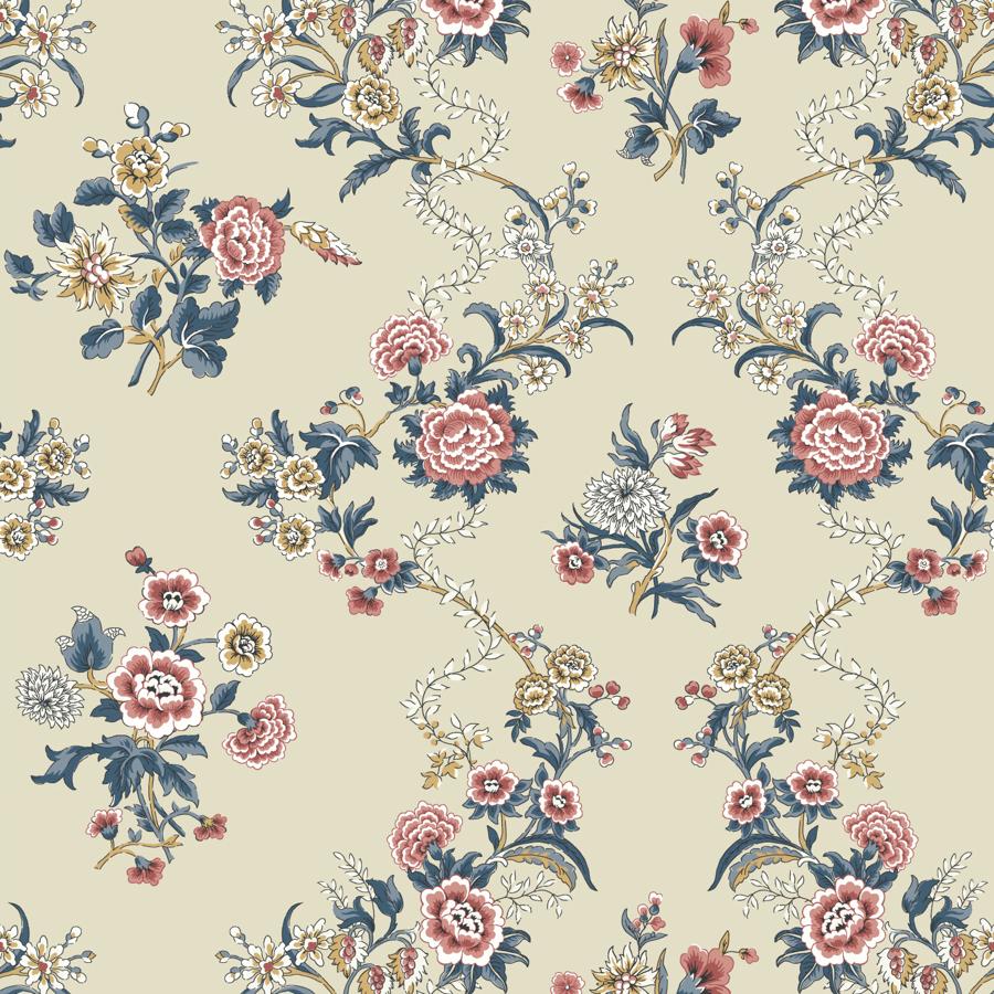 Sample - W4493-516 | Kravet Design, Beige Botanical - Kravet Design Wallpaper - W4493.516.0