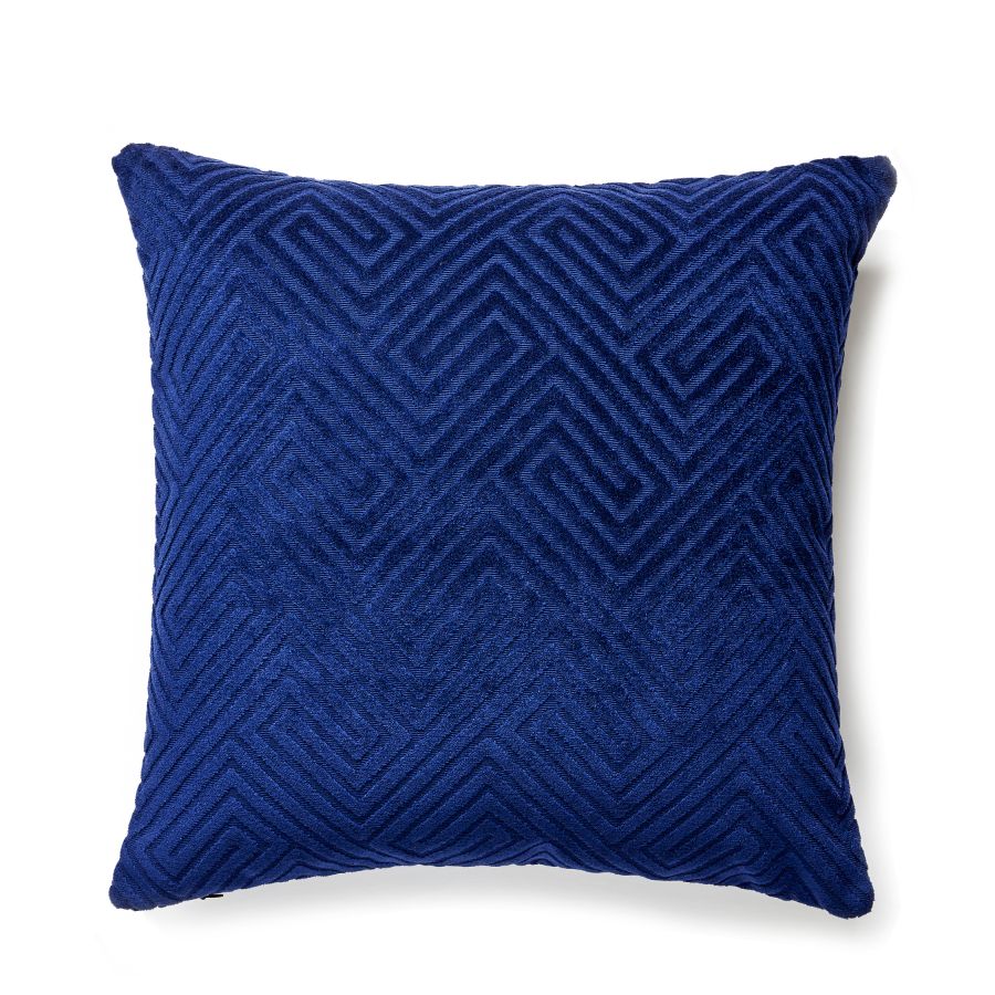 SCMEANPILL0004 | Meander Velvet Outdoor, Navy - Scalamandre Pillows