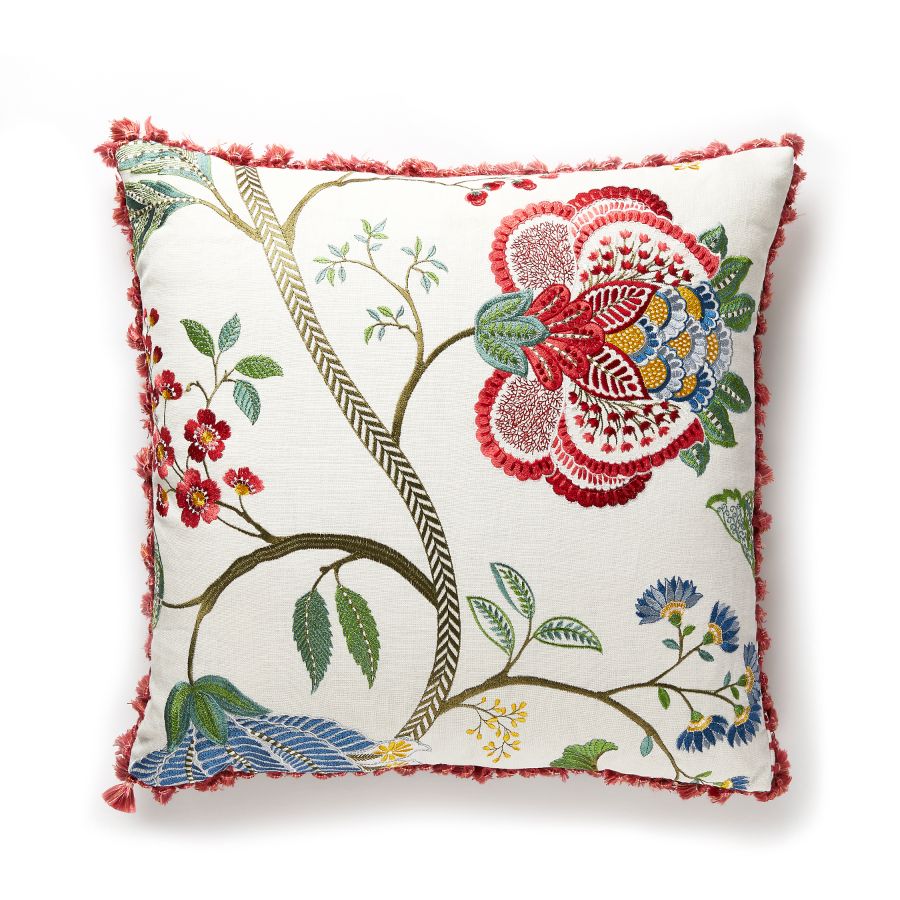 SCPALAPILL0003 | Palampore Embroidery, Bloom - Scalamandre Pillows