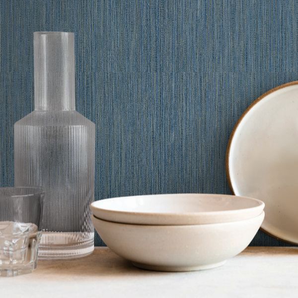 Si25856 | Signature Textures 3, Washed Ramie Cobalt - York Wallpaper - Image 3