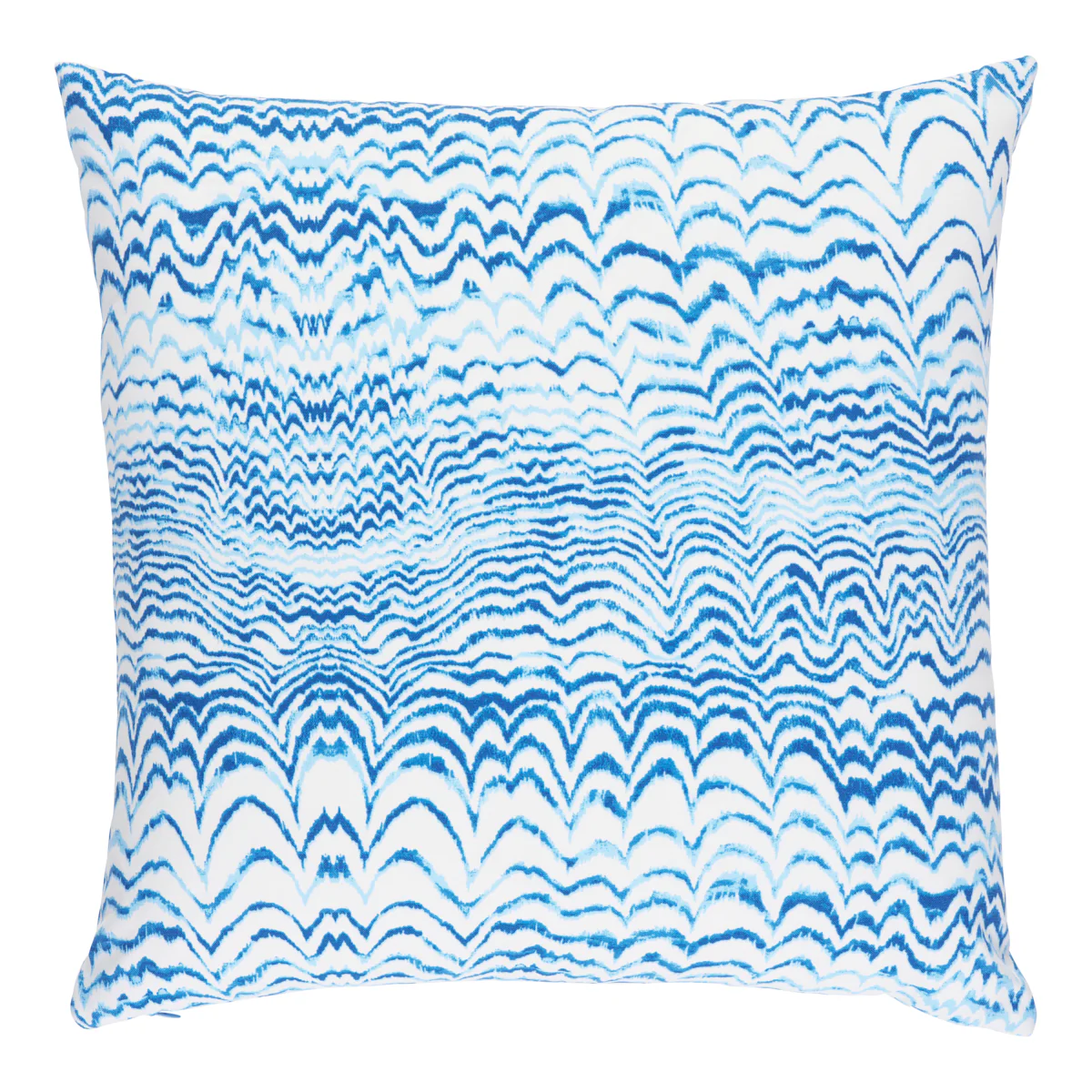So18105005 | Ink Wave Print I/O Pillow, Indigo - Schumacher Pillows