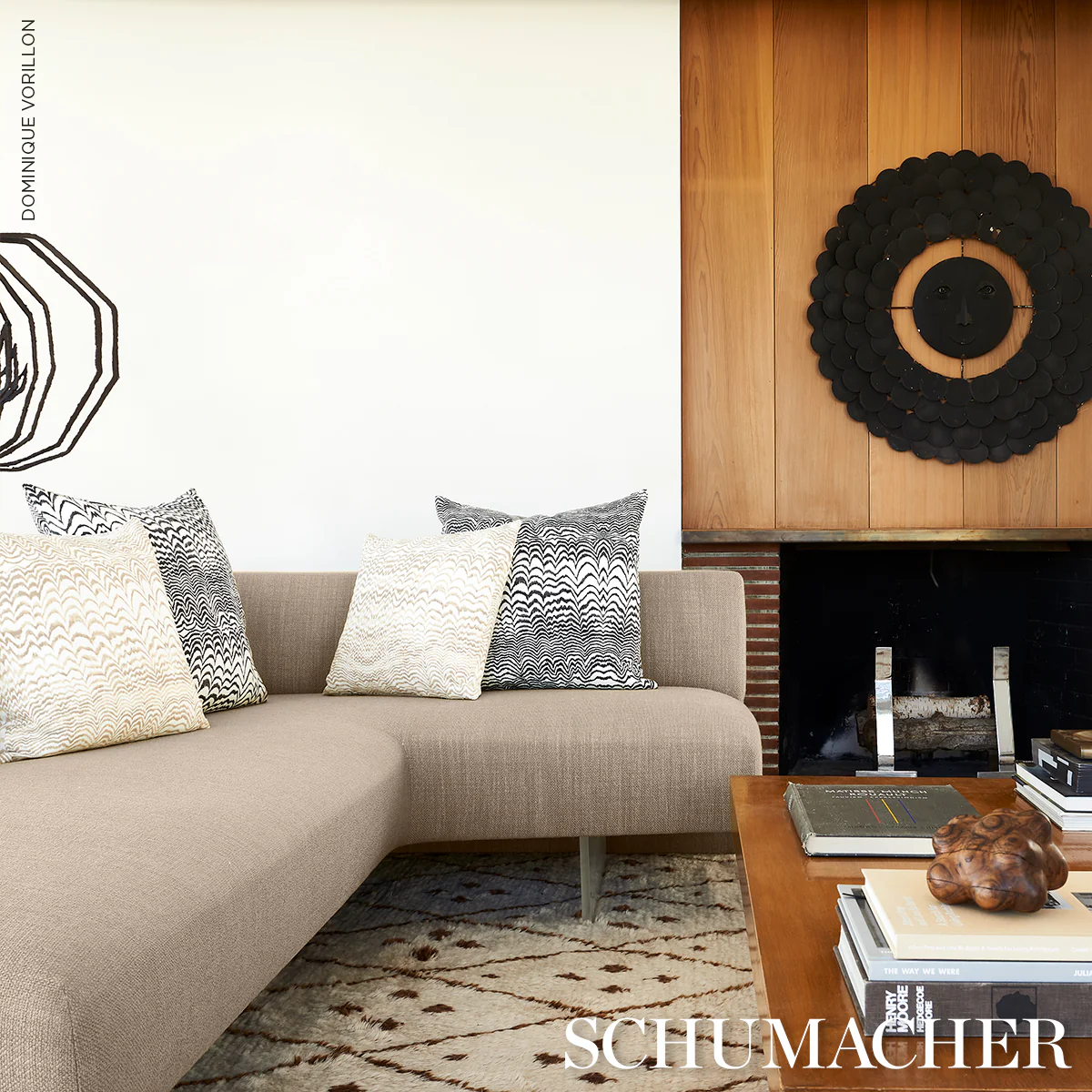 So18105206 | Ink Wave Print I/O Pillow, Black - Schumacher Pillows - Image 3