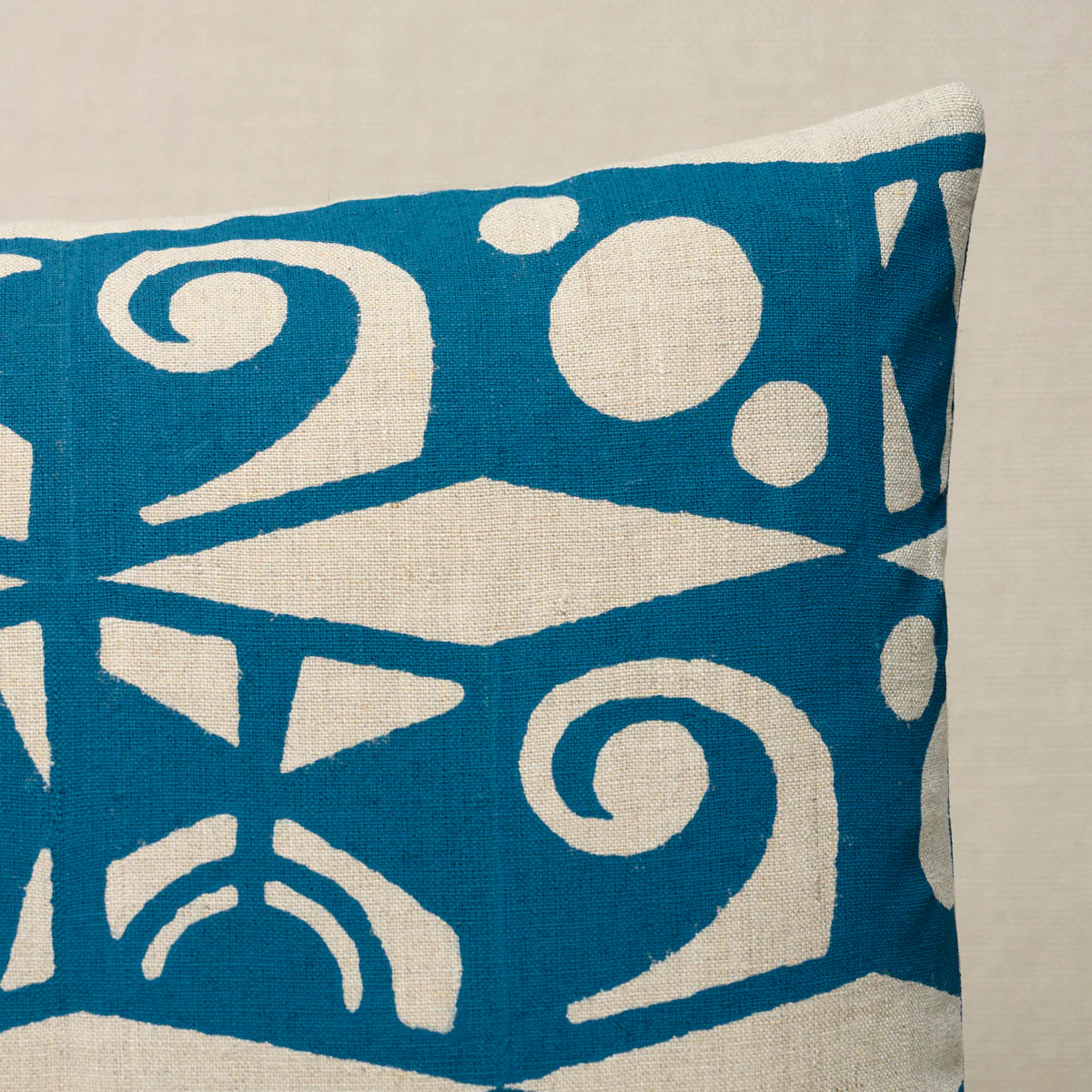 So18276118 | Tarot Hand Block Pillow, Teal - Schumacher Pillows - Image 2