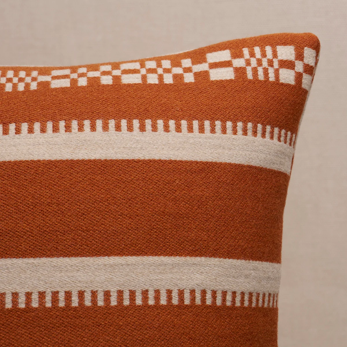 So8687206 | Skyline Stripes Pillow, Burnt Orange - Schumacher Pillows - Image 4