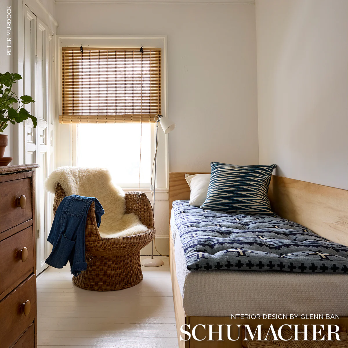 So8703006 | Wedge Weave Pillow, Blue - Schumacher Pillows - Image 3