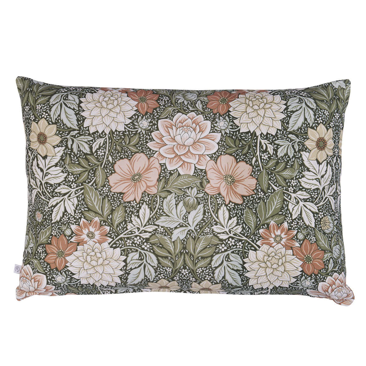 Soc27666220 | Dahlia Garden Pillow, Green & Pink - Schumacher Pillows