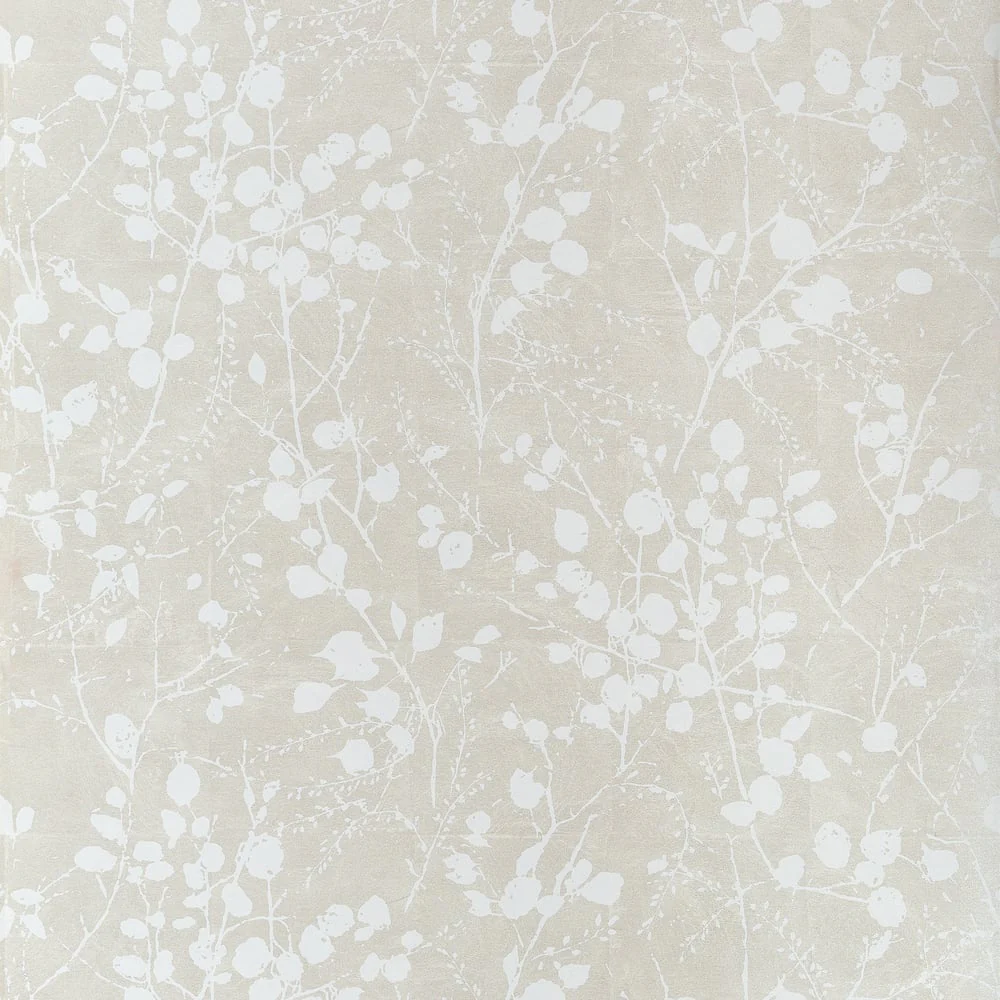 T34096 | Katamari Bud, Pearl and White - Thibaut Wallpaper