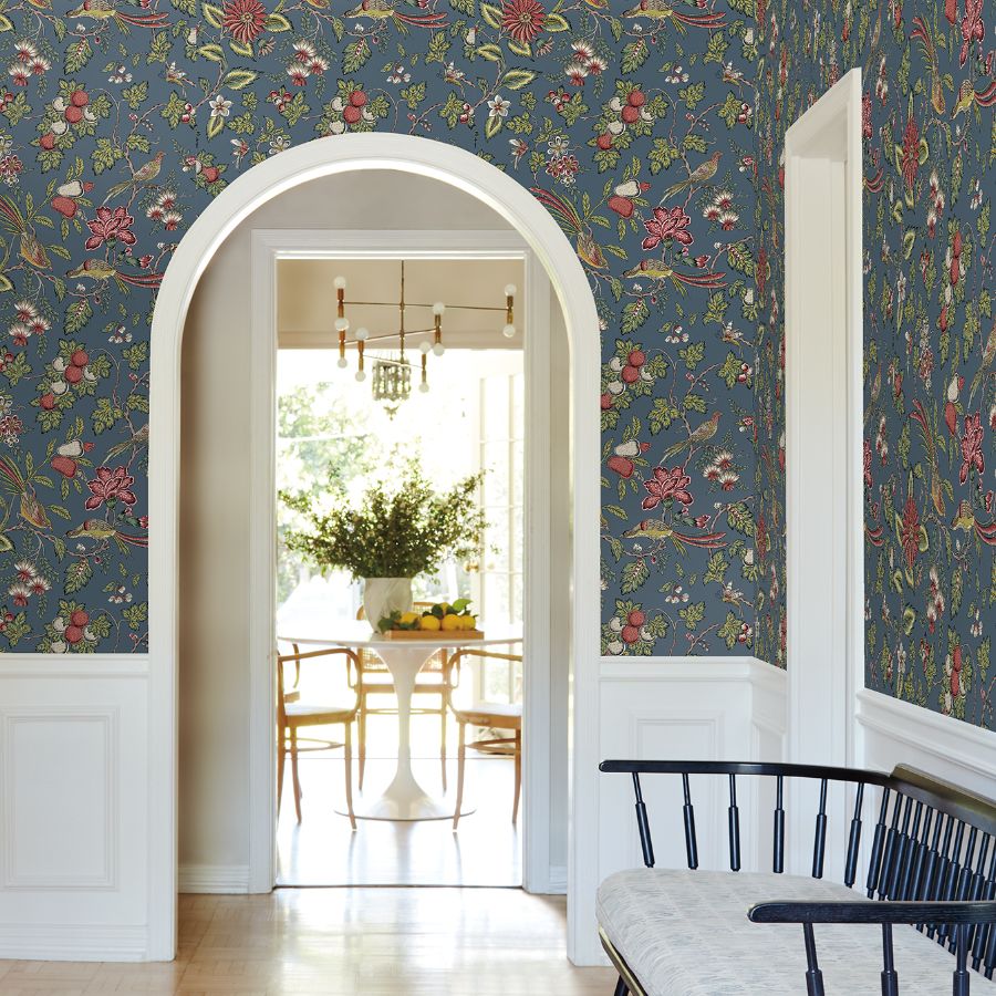 Vp1311 | Jardin, Parterre Indigo Jacobean - Antonina Vella Wallpaper - Image 3