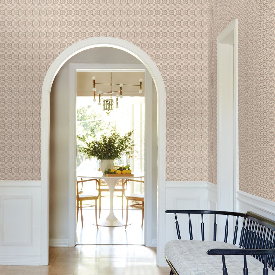 Vp1335 | Jardin, Priti Rose Floral Grid - Antonina Vella Wallpaper - Image 3