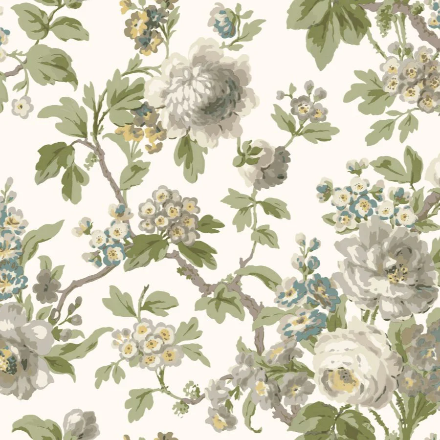 Vp1353 | Jardin, Beatrix Neutral Vintage Floral - Antonina Vella Wallpaper