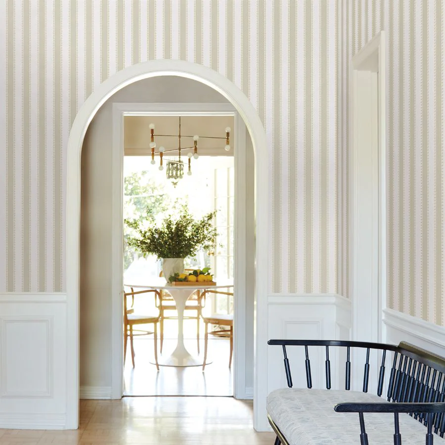 Vp1372 | Jardin, Tilford Beige Awning Stripe - Antonina Vella Wallpaper - Image 3