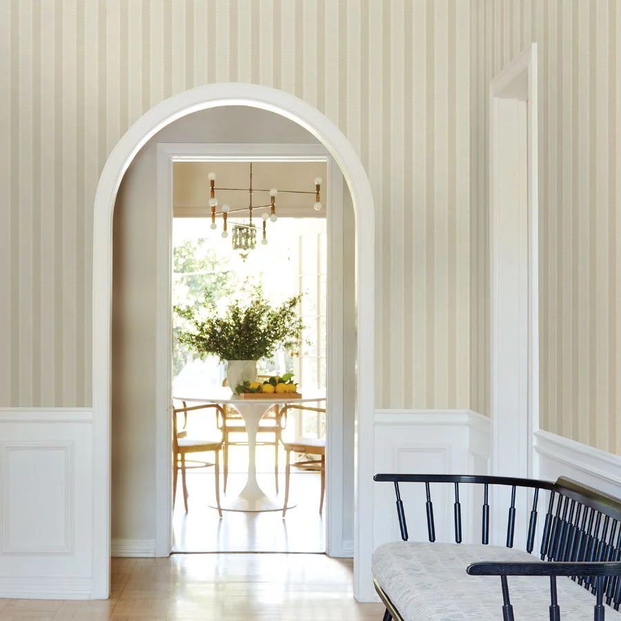 Vp1374 | Jardin, Tilford Neutral Awning Stripe - Antonina Vella Wallpaper - Image 3