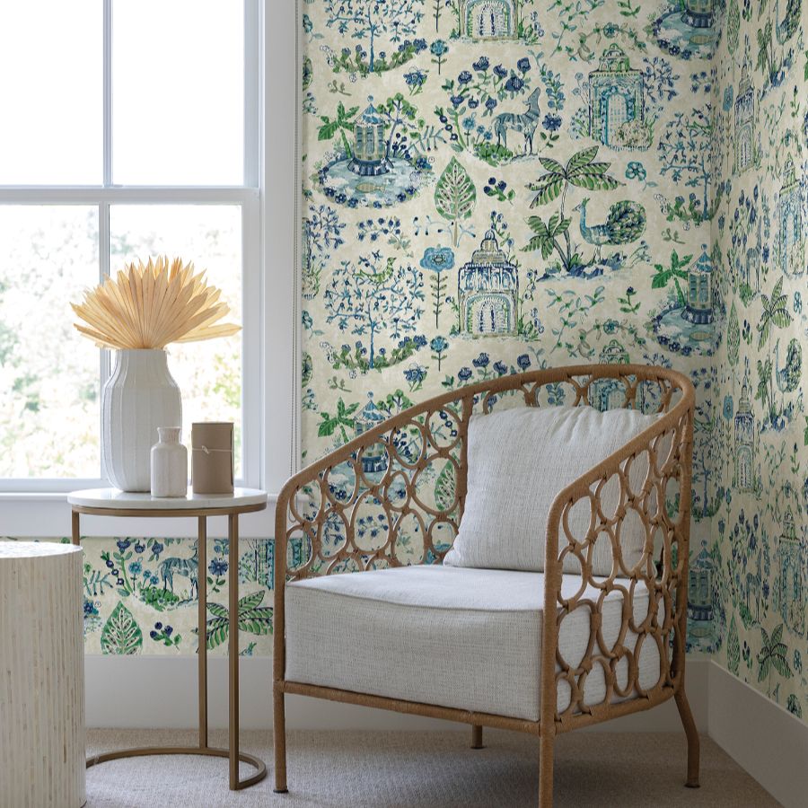 Vp1402 | Jardin, Parc Sapphire Garden Dreams - Antonina Vella Wallpaper - Image 2