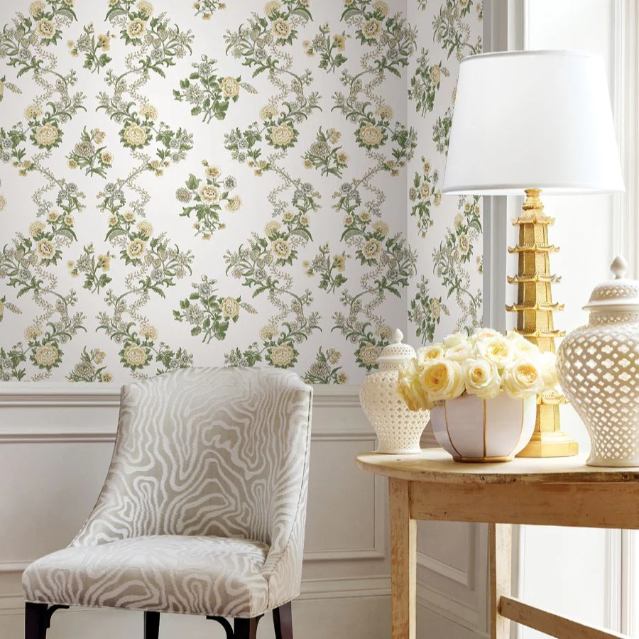 Vp1421 | Jardin, Genevieve Butter Floral Trail - Antonina Vella Wallpaper - Image 2