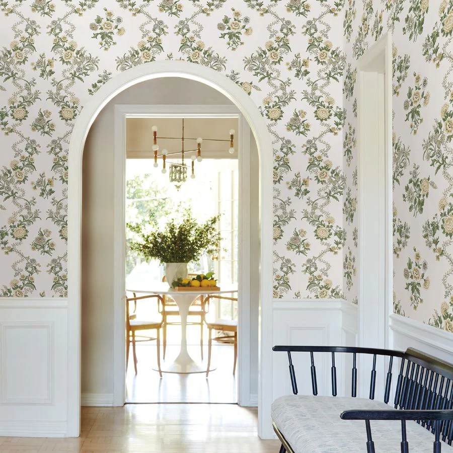 Vp1421 | Jardin, Genevieve Butter Floral Trail - Antonina Vella Wallpaper - Image 3