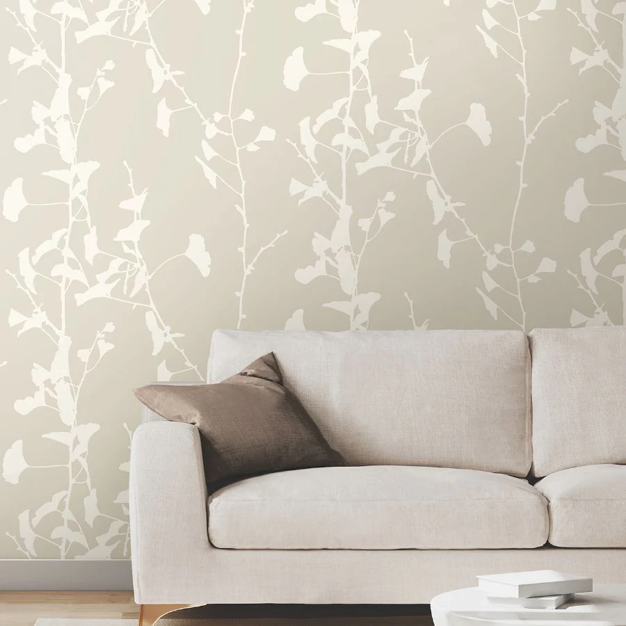 Vr1507 | Caviar, Ginkgo Silhouette - Ronald Redding Wallpaper - Image 3