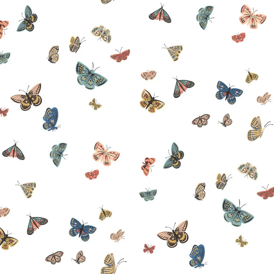W4289-51 | Kravet Design, Blue Insects - Kravet Design Wallpaper - W4289.51.0