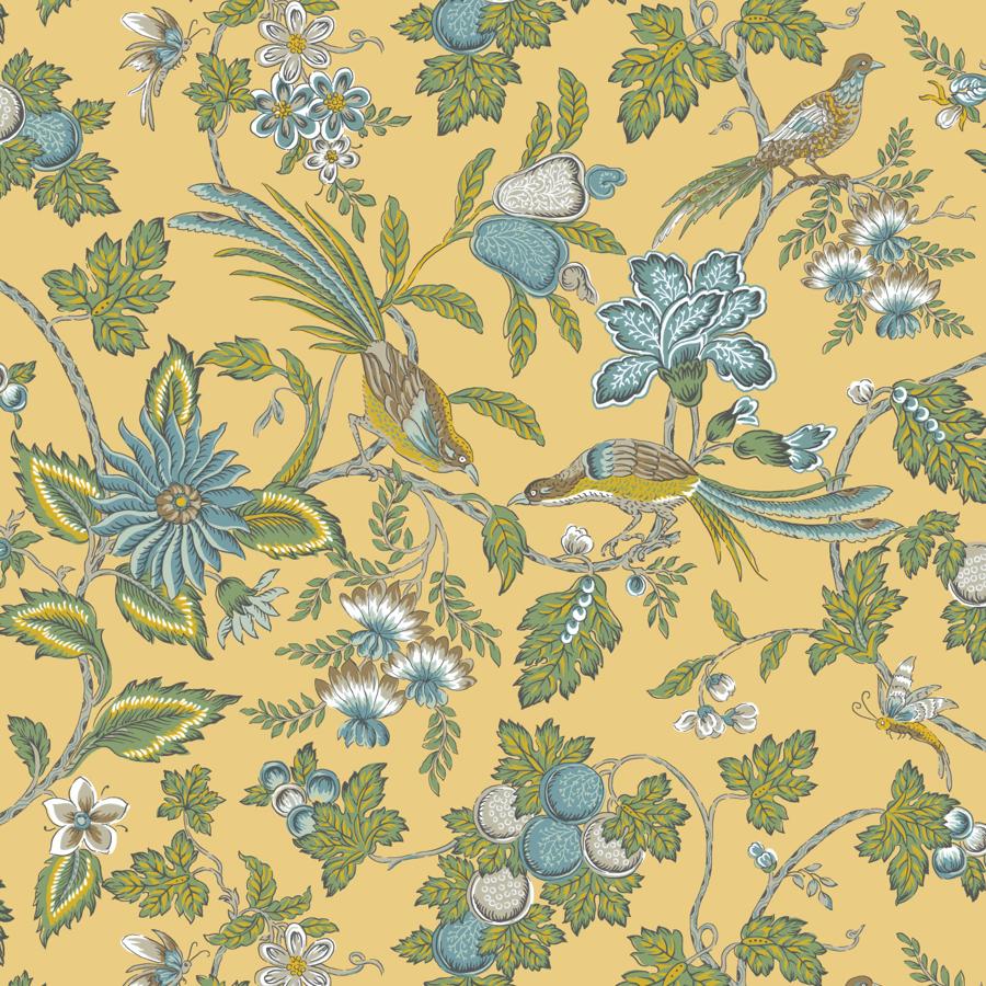 W4482-540 | Kravet Design, Yellow Chinoiserie - Kravet Design Wallpaper - W4482.540.0