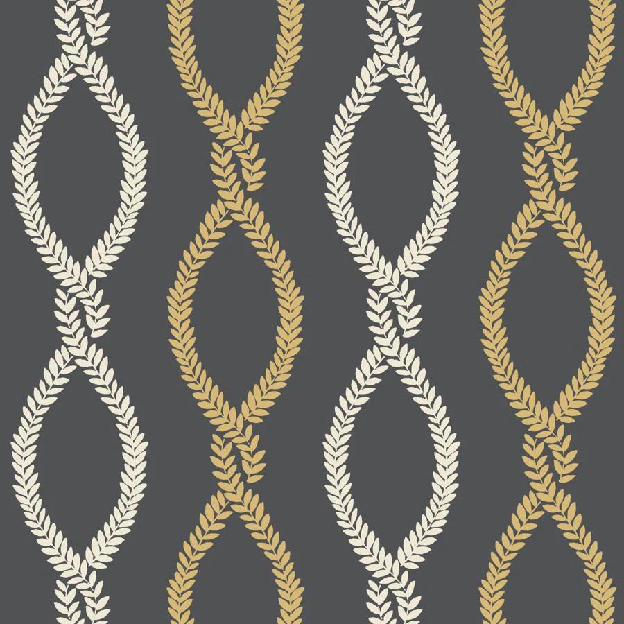W4483-84 | Kravet Design, Black Geometric - Kravet Design Wallpaper - W4483.84.0