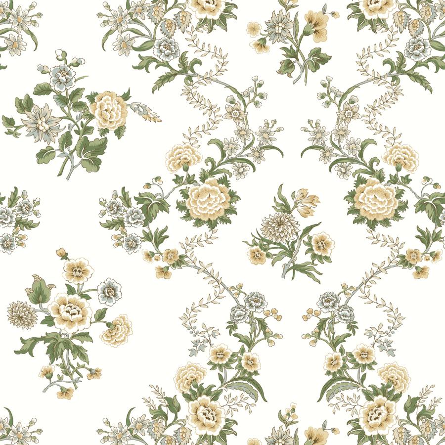 W4493-316 | Kravet Design, Yellow Botanical - Kravet Design Wallpaper - W4493.316.0
