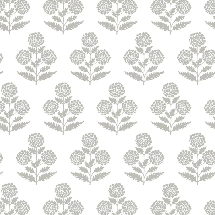 W4494-11 | Kravet Design, Grey Botanical - Kravet Design Wallpaper - W4494.11.0