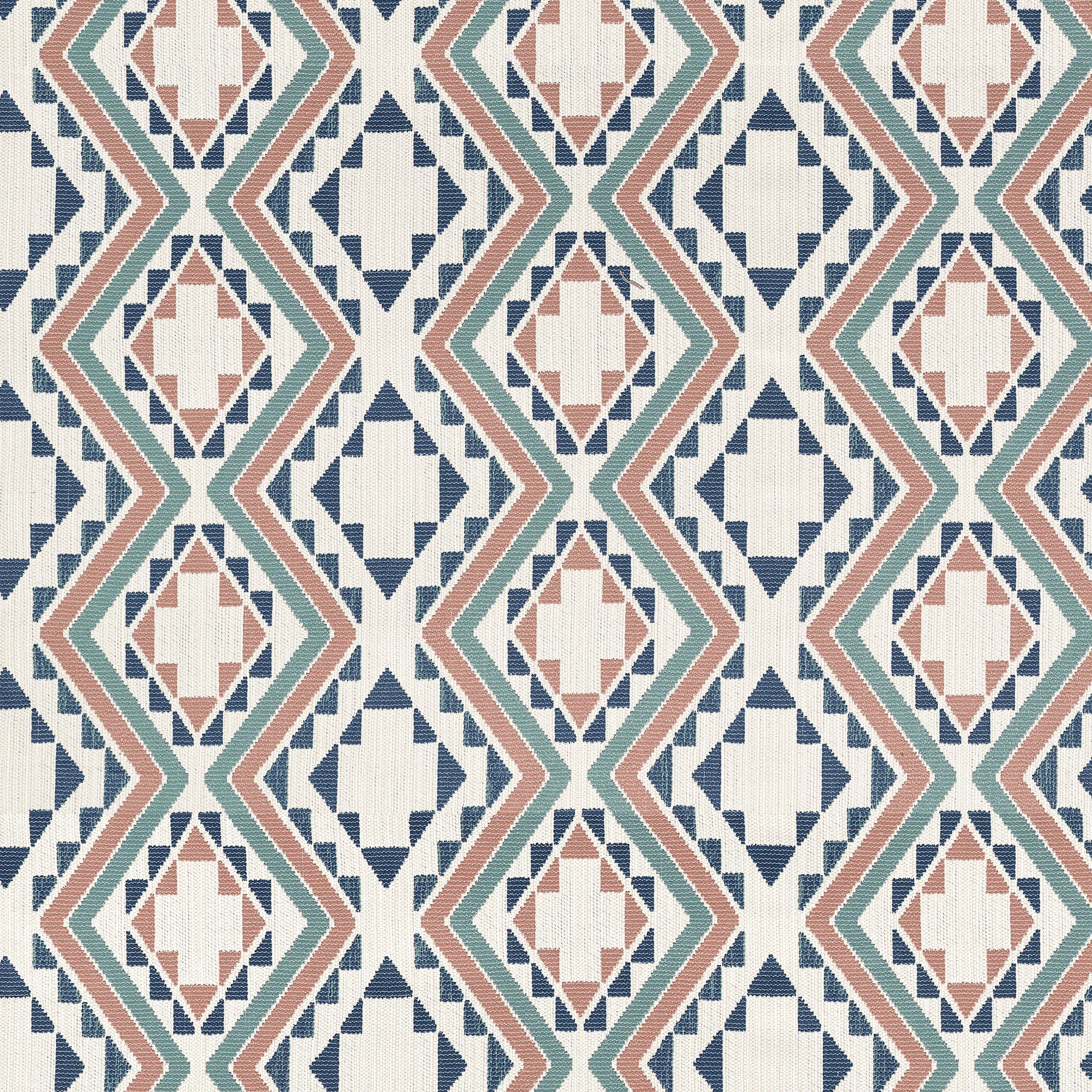 W711114 | Acadia, Sagamore, Clay and Navy - Thibaut Fabric
