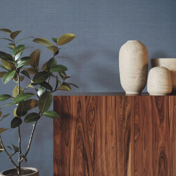 Ygl7065 | Natural Palette Resource, Linen Levels Indigo - Ronald Redding Wallpaper - Image 2